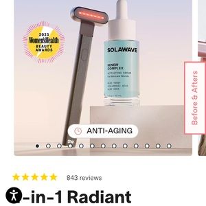 Solawave 4 in 1 radiant, renewal, skincare wand + Serum